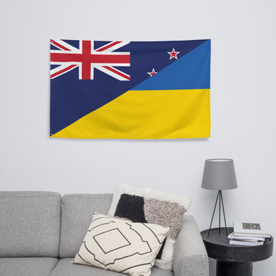 New Zealand-Ukrainian Flag