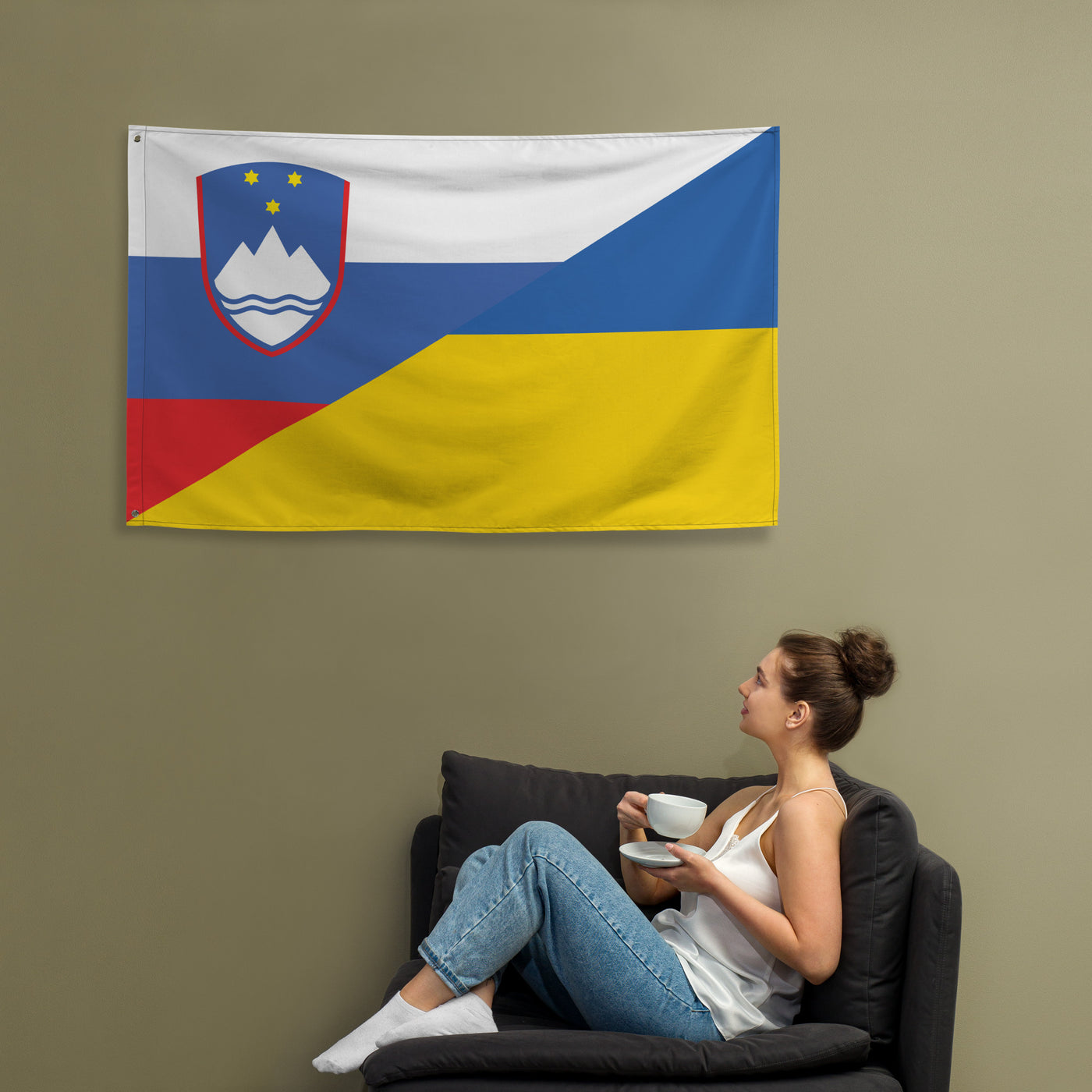 Slovenia-Ukrainian Flag