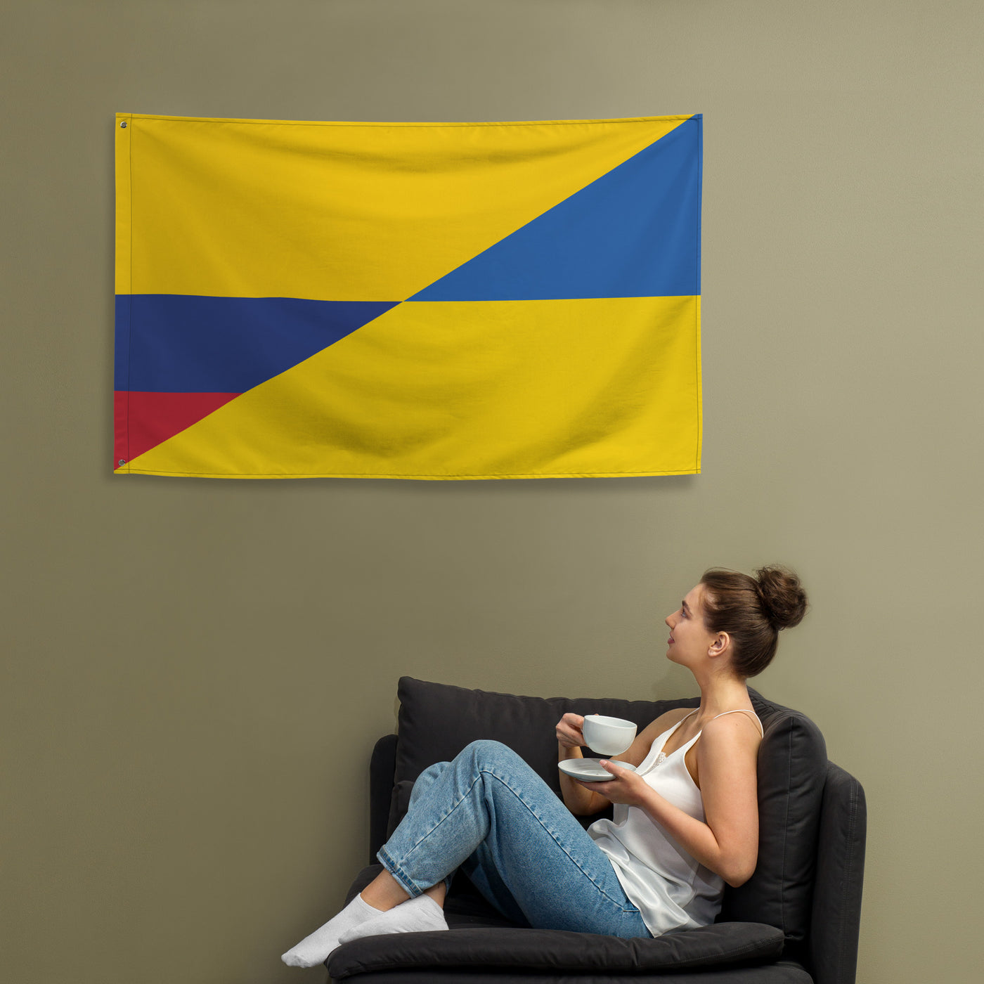 Colombia-Ukrainian Flag