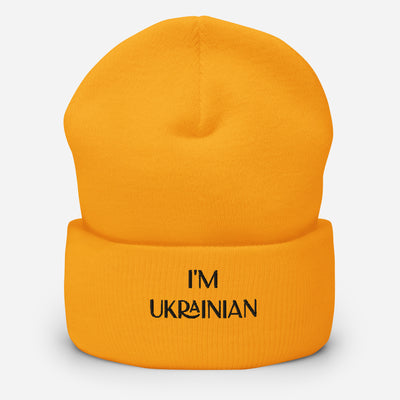 I'M UKRAINIAN Cuffed Beanie Embroidery