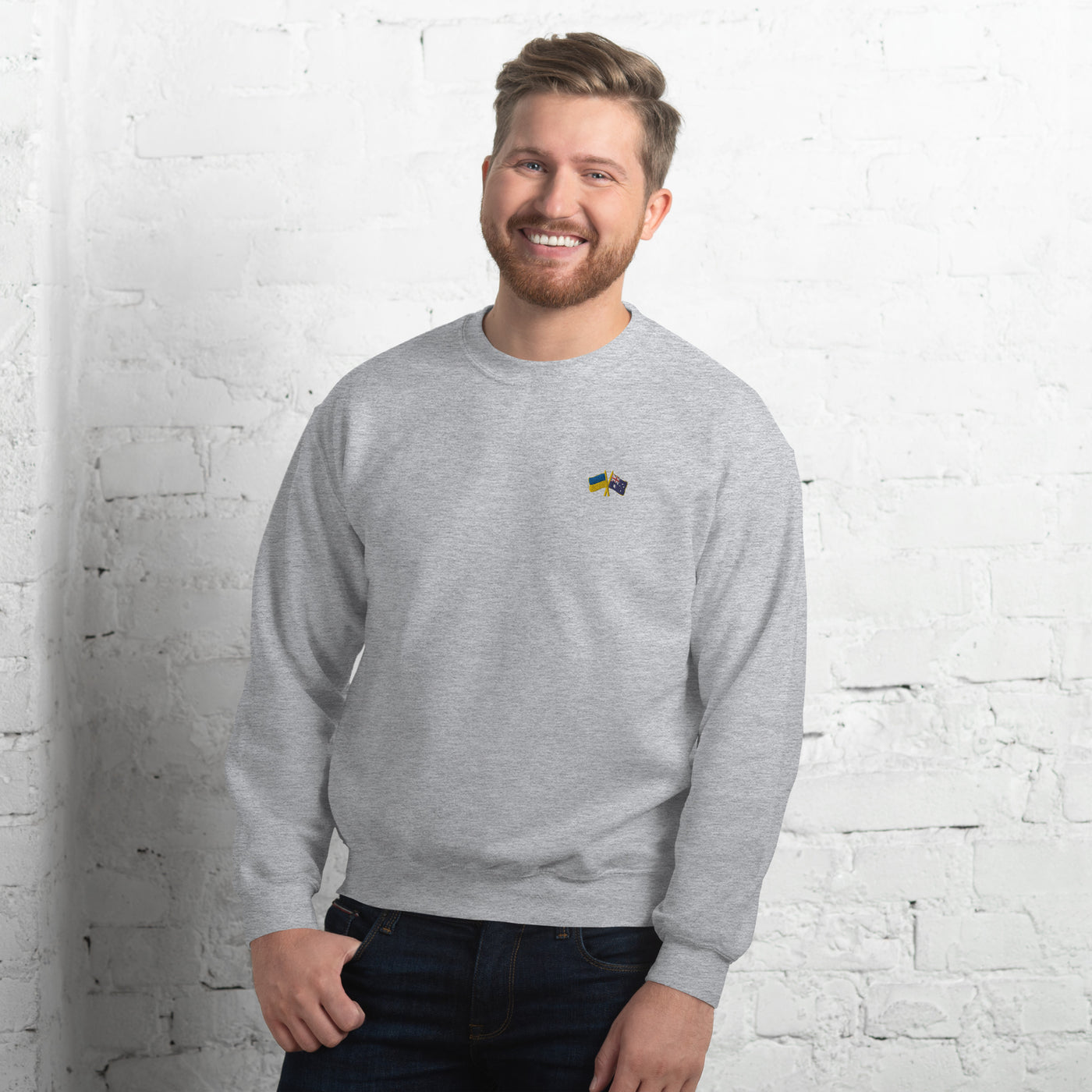 Australia-Ukraine Sweatshirt Embroidery