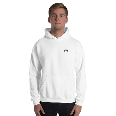 Luxembourg-Ukraine Heavy Blend Hoodie Embroidery