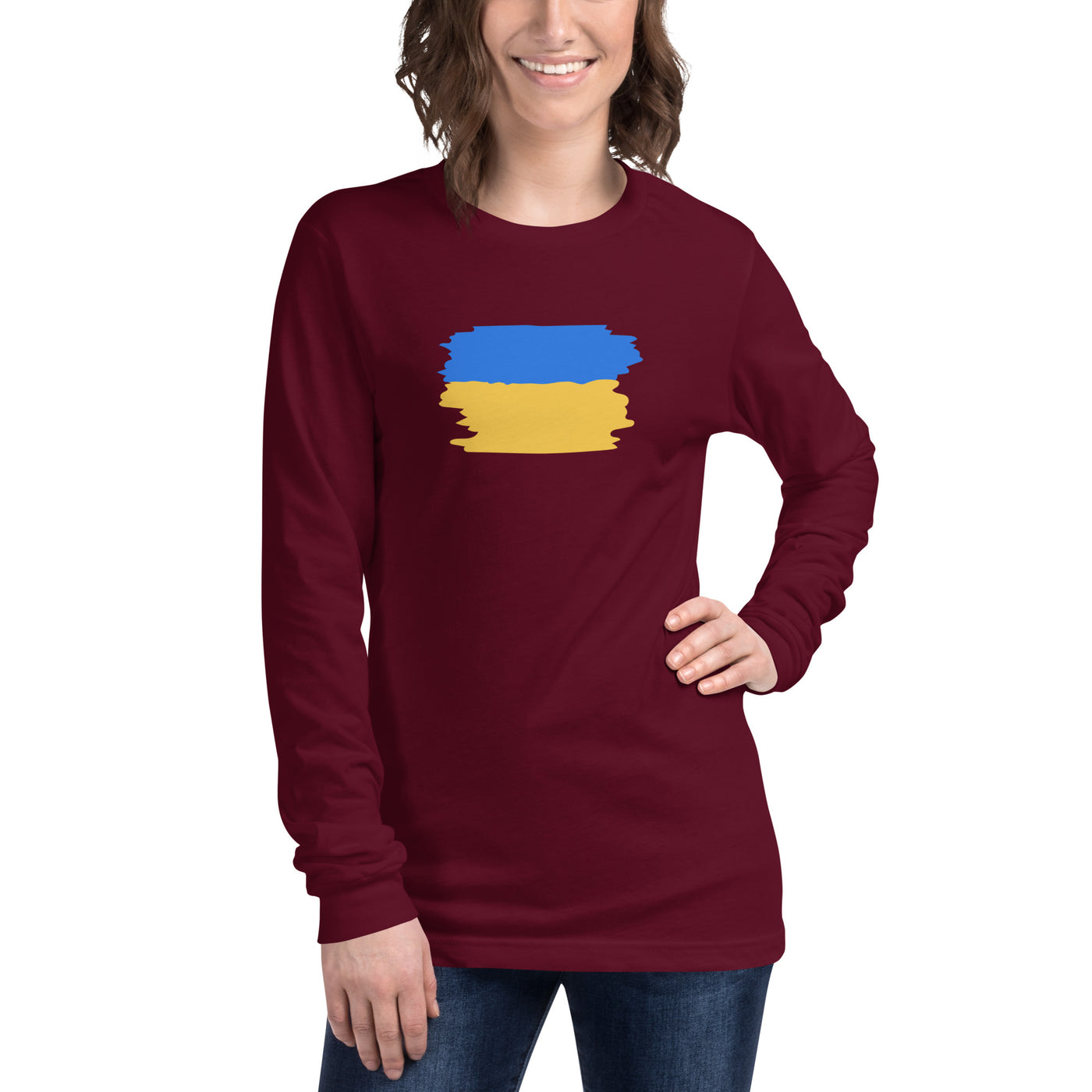Flag of Ukraine 3 Big Long Sleeve Shirt Print