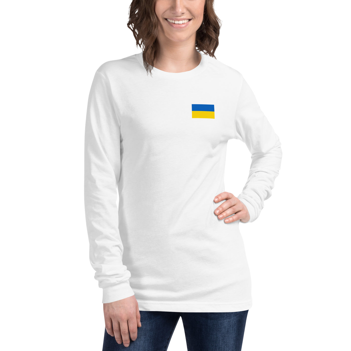 Flag of Ukraine 5 Big Long Sleeve Shirt Print