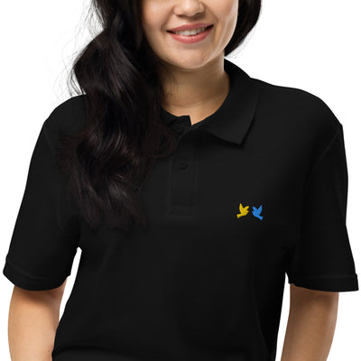 Birds from Ukraine Polo Shirt Embroidery