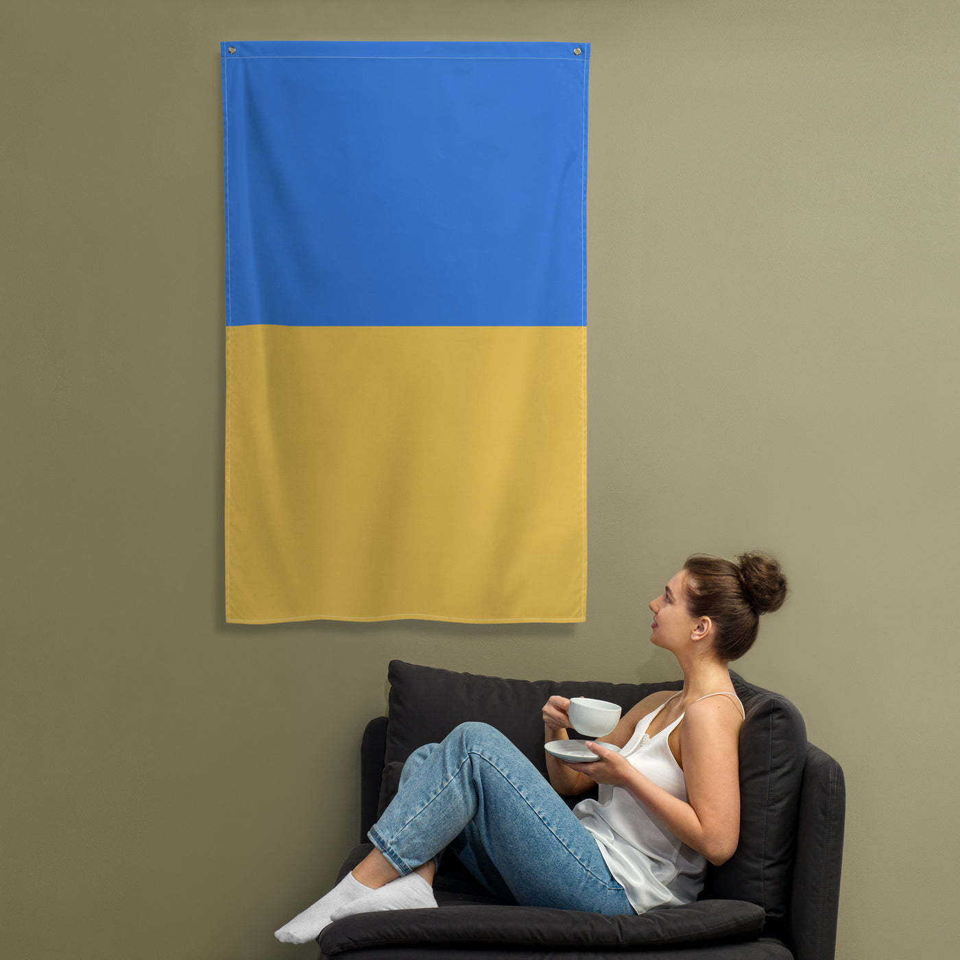 Ukrainian Flag 5 Vertical