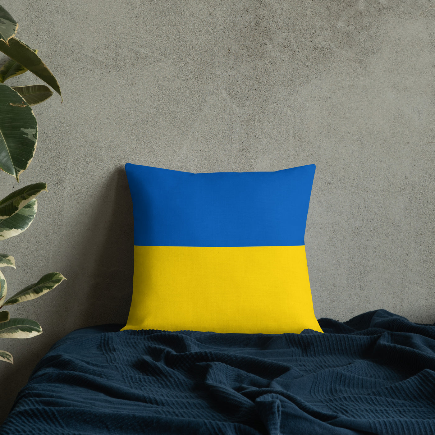 Ukrainische Flagg Premium Kopfkissen