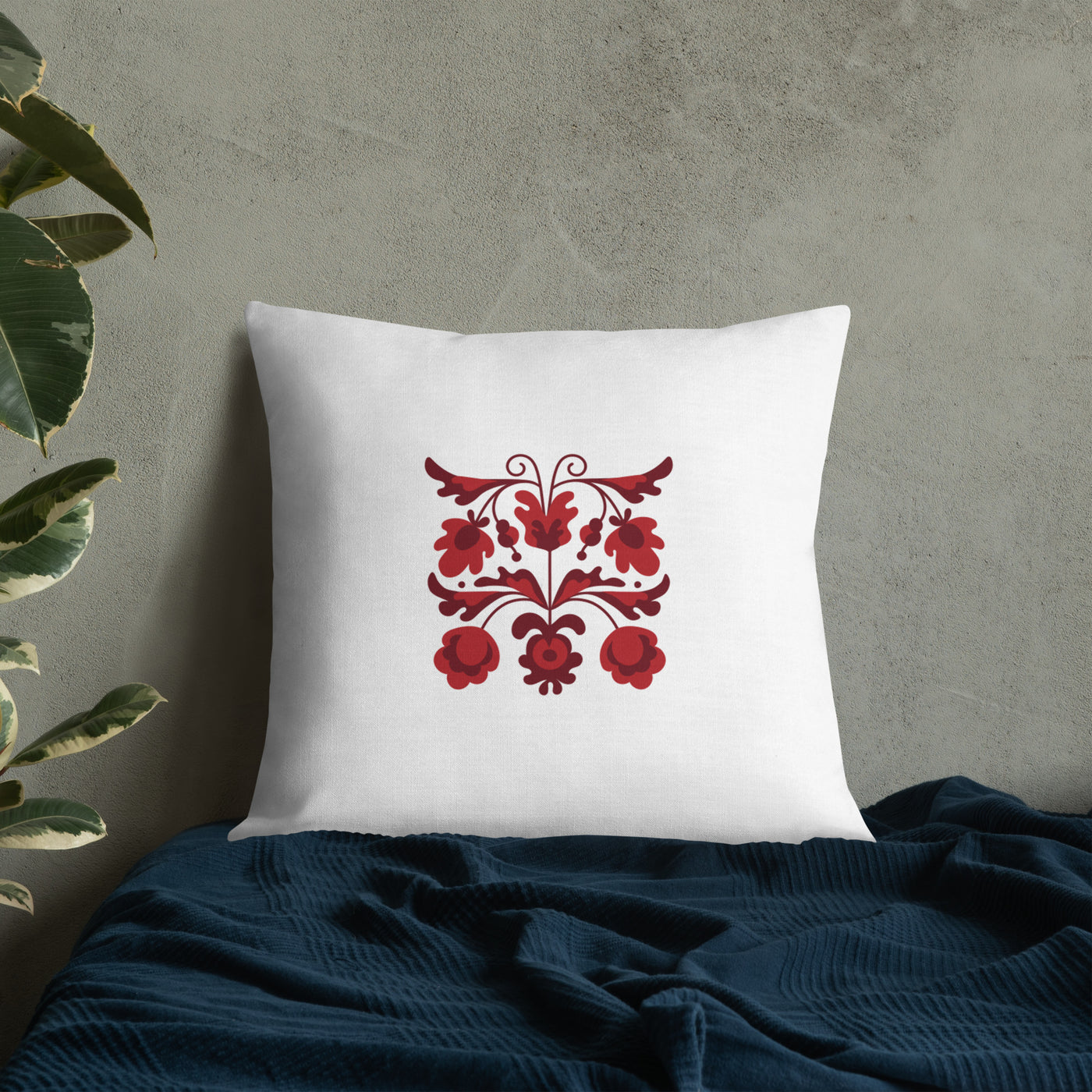Poppies Ornament Premium Pillow