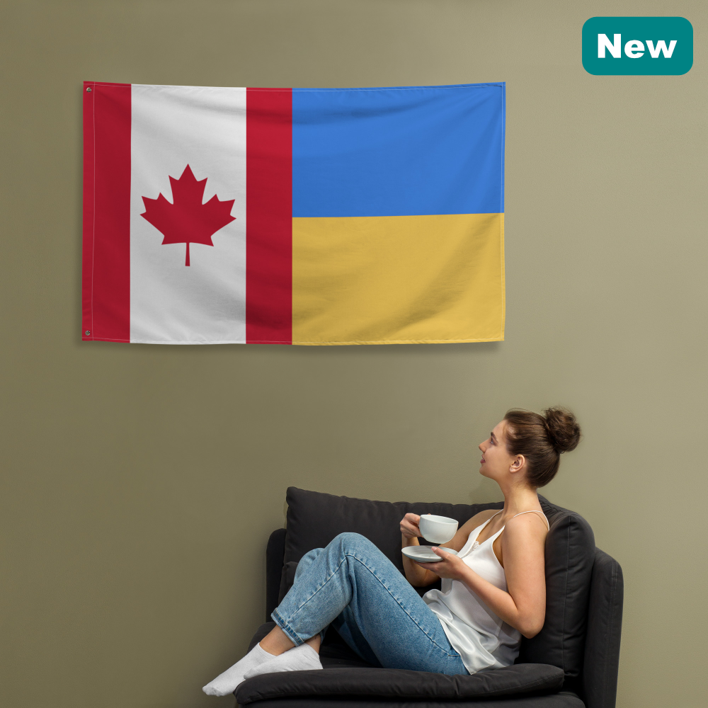 Canadian + Ukrainian Flag