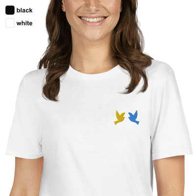 Vögel aus der Ukraine T-Shirt-Stickerei