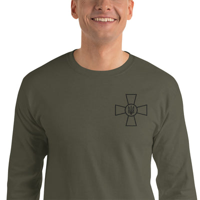 Ukrainisches Militär-Emblem 3 Langarmhemd-Stickerei