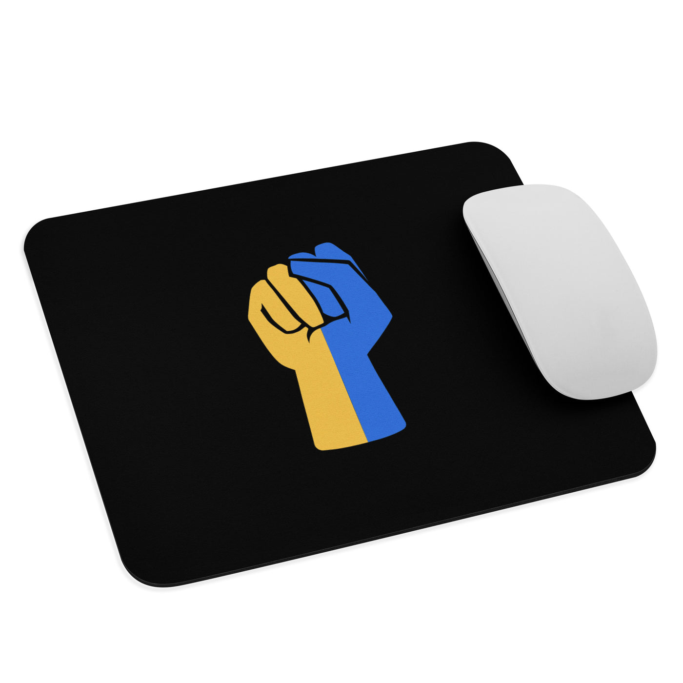 Erhebe deine Faust für die Ukraine Mauspad