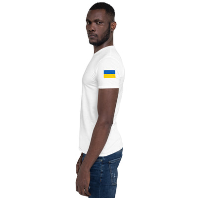 T-Shirt Ärmeldruck mit ukrainischer Flagge