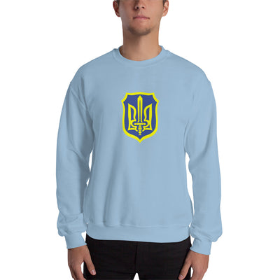 Ukrainisches Militäremblem 2 groß farbig Sweatshirt-Print
