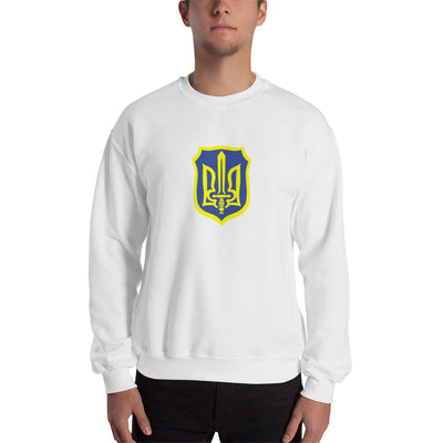 Ukrainisches Militäremblem 2 groß farbig Sweatshirt-Print