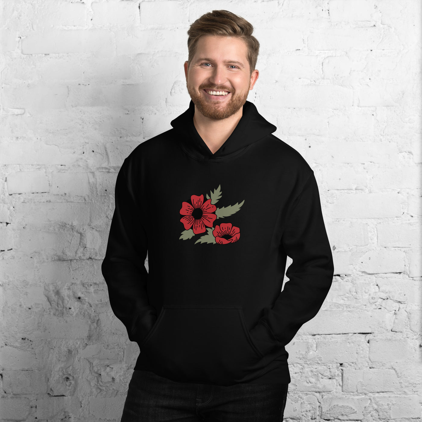 Remembrance Poppies Heavy Blend Hoodie Print
