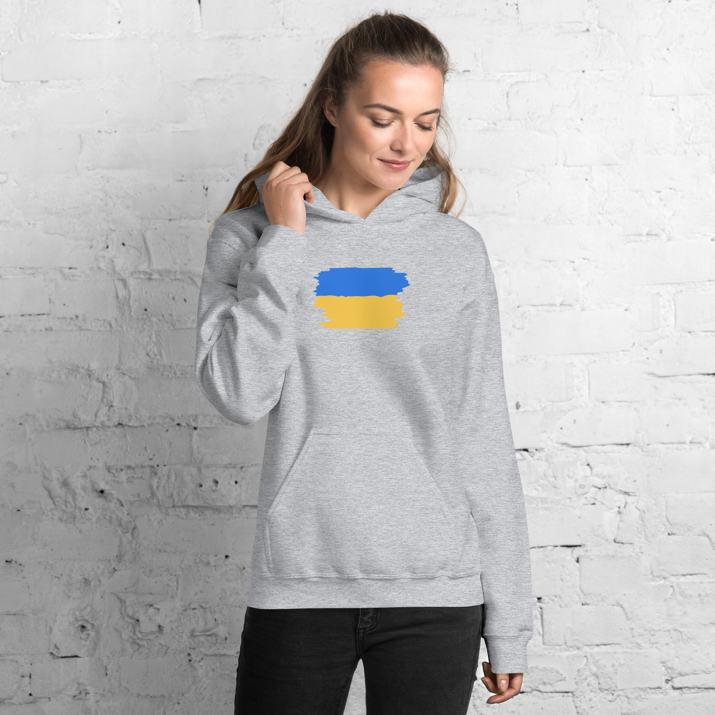 Flagge der Ukraine Heavy Blend Hoodie Print