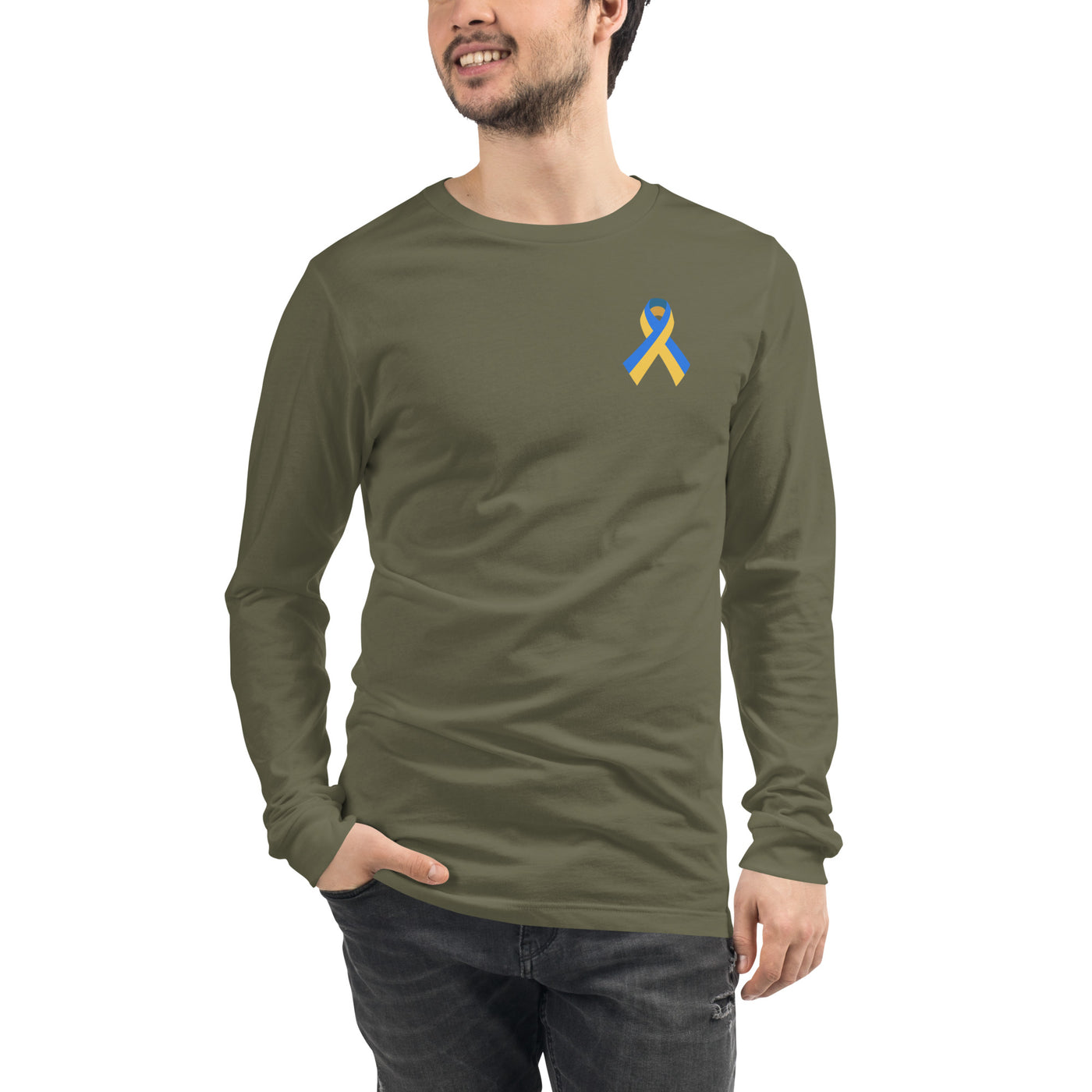 Paying Tribute to the Ukrainian Courage Long Sleeve Shirt Print