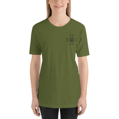 Dreizack der Freiheit Zelensky Grüne T-Shirt-Stickerei